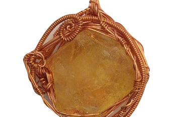 Citrine Wire Wrap Pendant